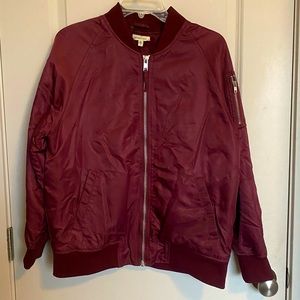 Burgundy Bomber Jacket